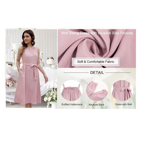 Elegant Pink Maxi Dress - Picture 11 of 11